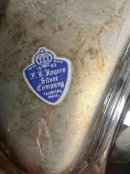 F. B. Rogers Silver Company Platter or Tray (with original label)