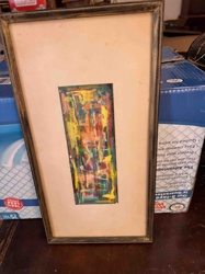 Framed Abstract Expressionist Painting