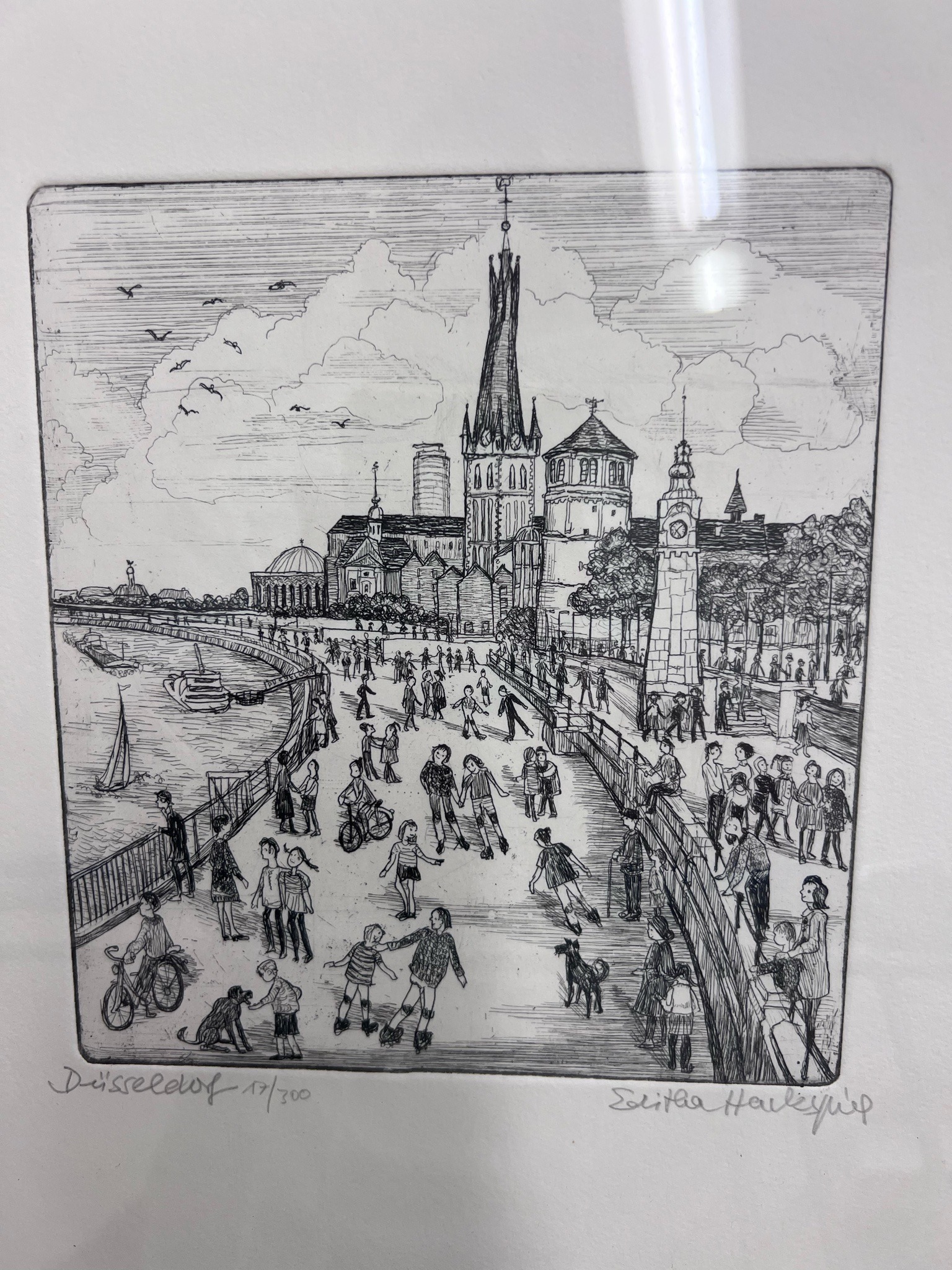 Submitted photo of Etching signed 'Edith Häntschel'