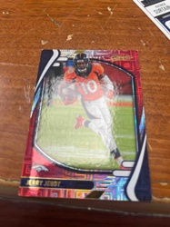 2021 Panini Absolute Football Jerry Jeudy Red Parallel Trading Card