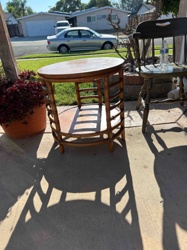Rattan/Bamboo Oval Side Table