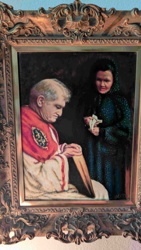 Framed Religious Themed Oil Painting