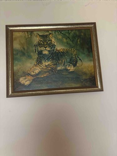 Framed Tiger Painting