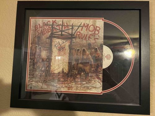 Signed Black Sabbath 'Mob Rules' Framed Vinyl Record Display