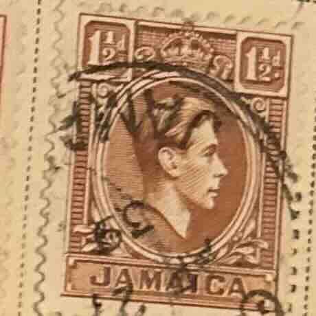 Jamaica 1½d Postage Stamp (King George V)