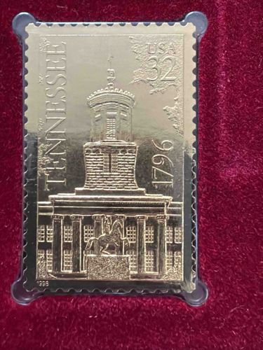 Tennessee Statehood Bicentennial Gold Stamp Replica