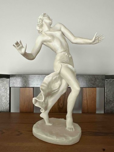 Dynamic Bisque Porcelain Female Figurine