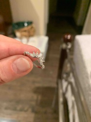Curved Moissanite Cluster Ring