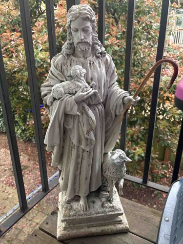 Jesus the Good Shepherd Religious Garden Statue
