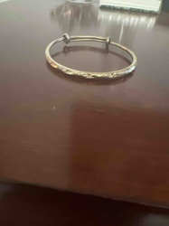 Adjustable Engraved Bangle Bracelet