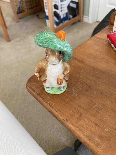 Peter Rabbit Figurine with Sombrero and Carrot