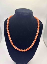 Genuine Coral Bead Necklace