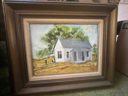 Oil Painting: White House in Field by Harold Goodin