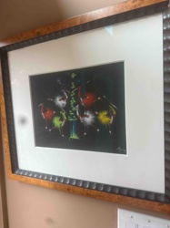 Framed Abstract Bird Art