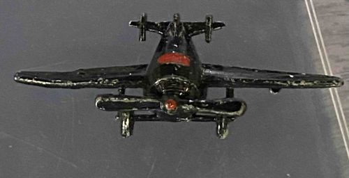 Vintage Black Airplane Brooch