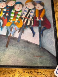 Contemporary Figurative Painting of Cyclists