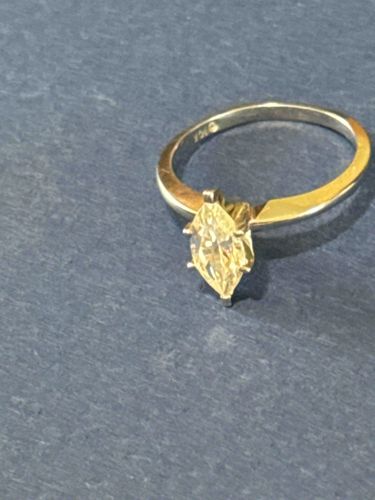 10k Yellow Gold Marquise Diamond Ring
