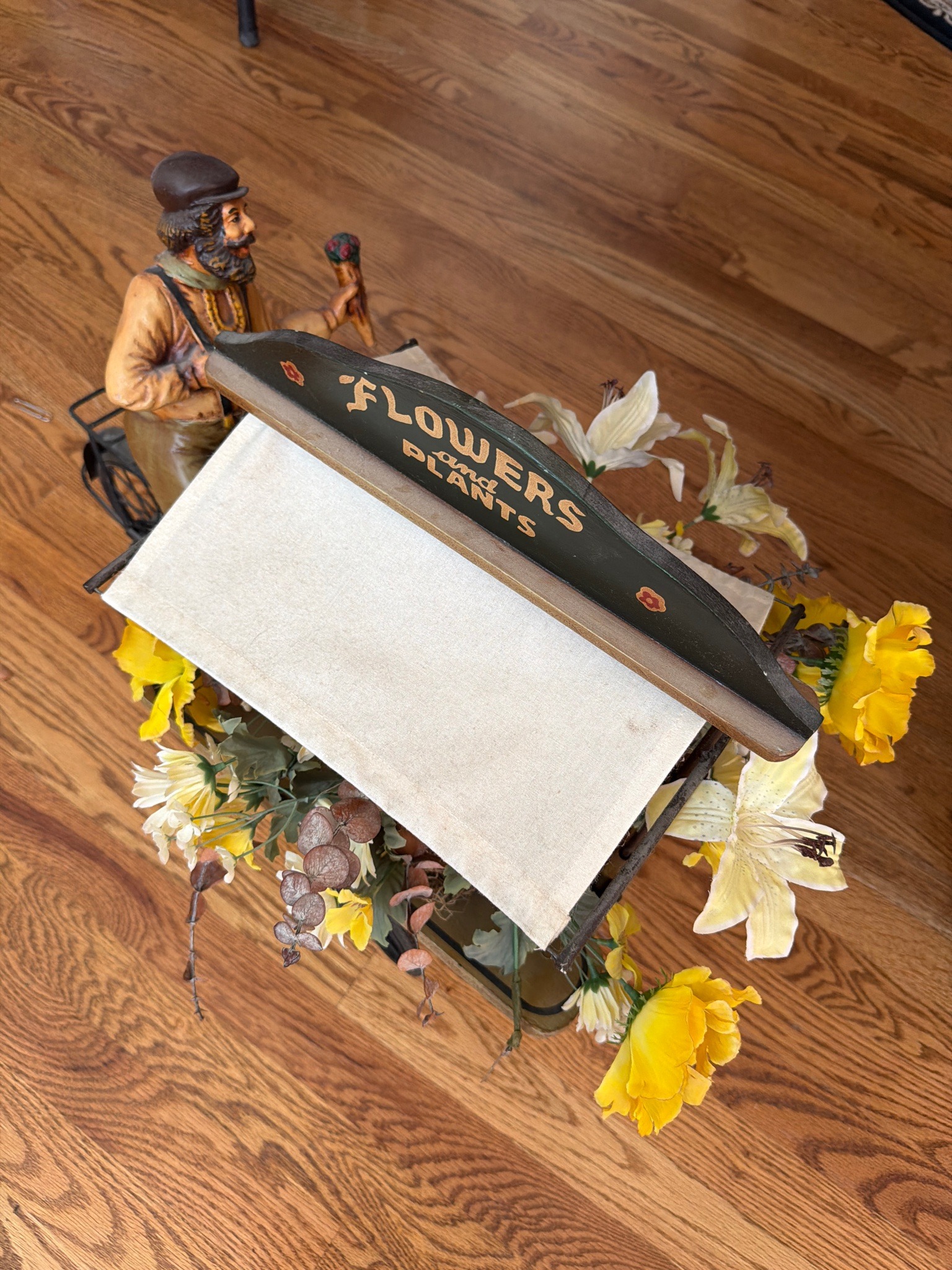 Submitted photo of Decorative flower cart figurine
