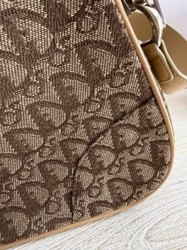 Diorissimo Saddle Bag in Brown Oblique Canvas