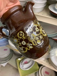 Retro Floral Ceramic Gravy Boat/Creamer
