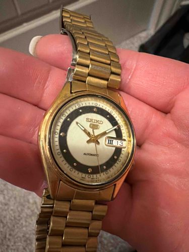 Seiko 5 Automatic Gold-Tone Wristwatch
