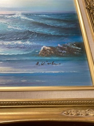 Seascape Oil Painting by A. Richter