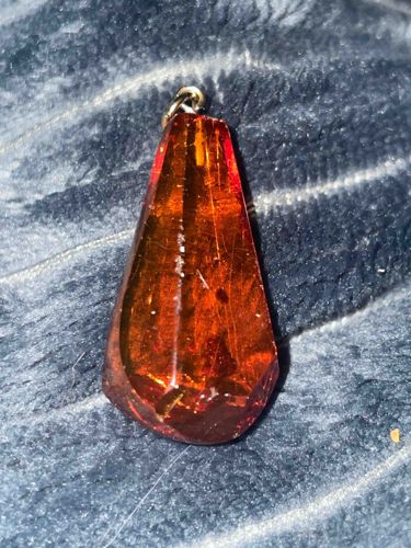 Faceted Amber Pendant