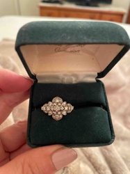 Diamond Cluster Ring in Velvet Box