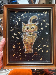 Acrylic Painting of Cat by Alison Forsberg