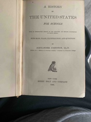 A History of the United States for Schools by Alexander Johnston (1886)