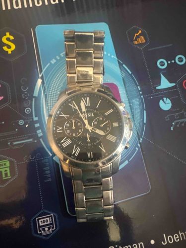 Fossil Men's Grant Chronograph Stainless Steel Watch (Silver Tone)