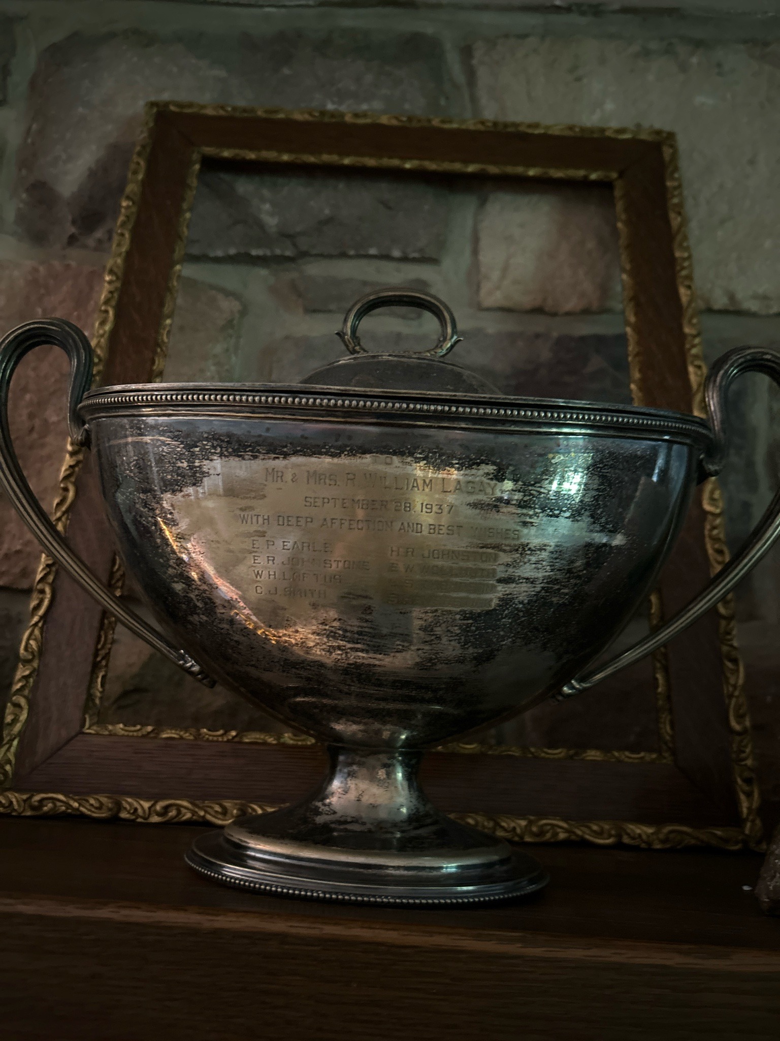 Submitted photo of Silver-plated presentation cup with lid