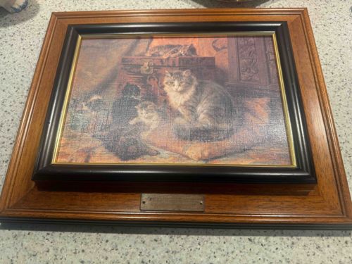Henriette Ronner-Knip Reproduction Cat Art with Multi-Layered Frame