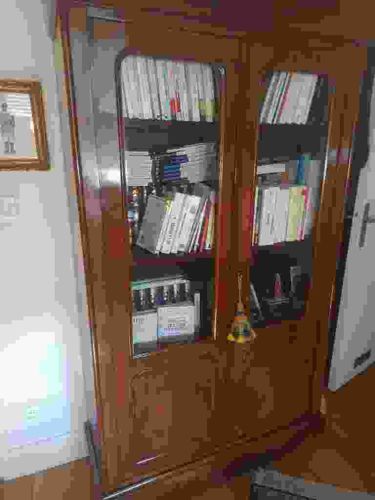 Vintage Solid Wood Glazed Display Cabinet