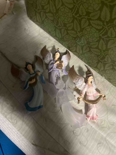Set of Three Asian-Inspired Angel Figurines