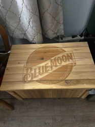 Blue Moon Branded Wooden Cooler or Storage Box