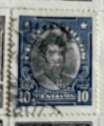 10 Centavos Postal Stamp featuring a historical figure