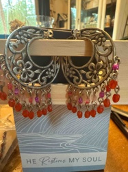 Bohemian Filigree and Beaded Dangle Earrings