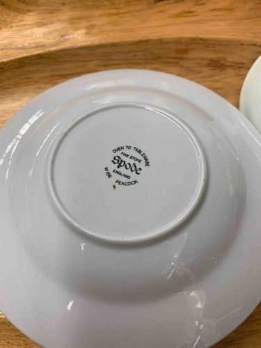 Spode Peacock Fine Stone Saucer