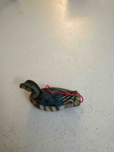 Japanese Hand-Painted Miniature Ceramic Duck Figurine