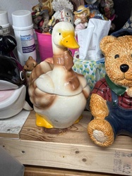 Anthropomorphic Duck Cookie Jar