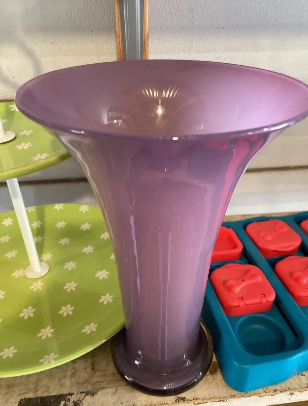 Submitted photo of Purple Glass Trumpet Vase