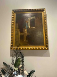 Painting of a Man at a Window by Henri Fabien