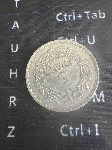 5 Francs Coin, France, 1949
