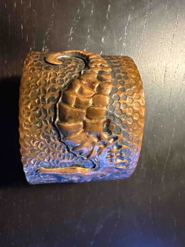 Antiqued Copper Seahorse Cuff Bracelet