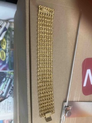 Mesh Bracelet with Gold Tone Finish