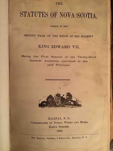 The Statutes of Nova Scotia, 1902
