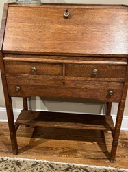 Quartersawn Oak Drop-Front Desk