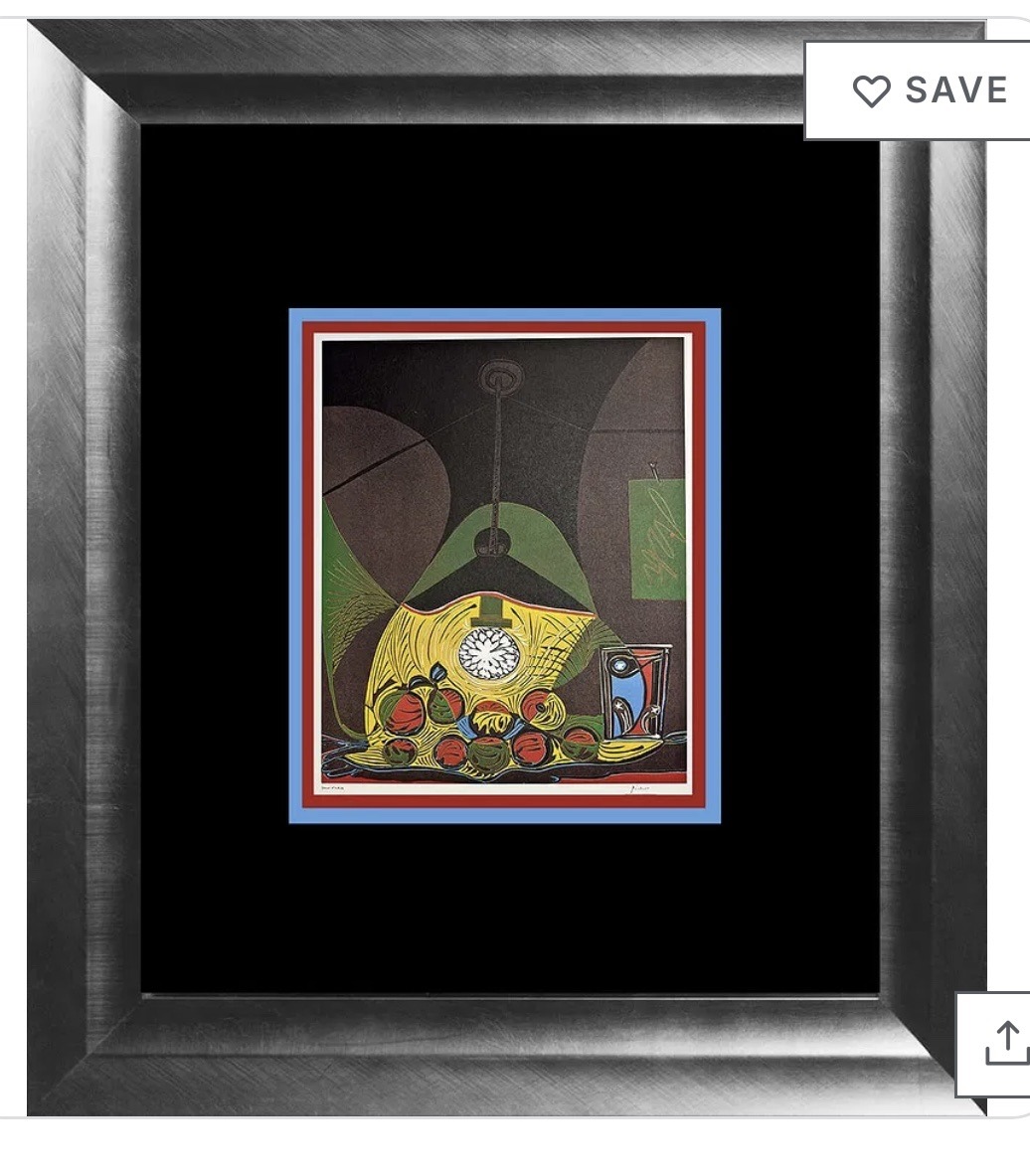 Submitted photo of Modernist still life print signed 'Picasso' (unauthenticated)