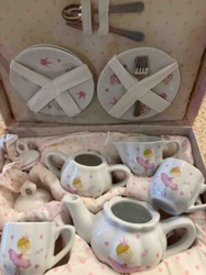 Delton Ballerina Child's Tea Set in Keepsake Box